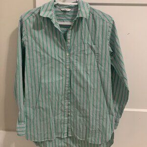 Green Long-sleeve Button Down Shirt